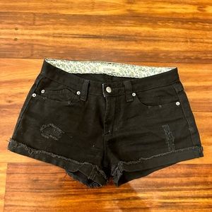 Forever 21 Black Denim Shorts